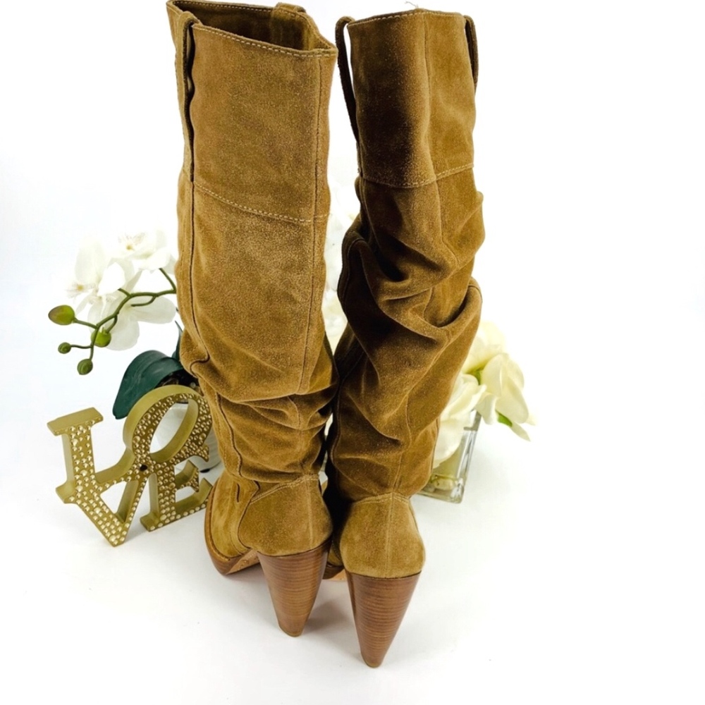Michael Kors Suede Rider Heeled Boots - Picture 4 of 8